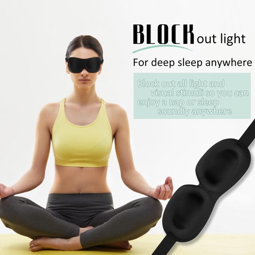 8 Pcs Sleep Eye Mask 3D Contoured Eye Mask Blackout Eye Covers for Sleeping with Adjustable Strap Block Out Light Night Blindfolds Soft Comfy Eye Shade for Women Men (Classic Colors,Medium)