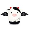 Bekrgwiy Halloween Stuffed Animal,8 in Halloween Cow Plush Pillow,Halloween Cow Plushie Doll Toys,Cute Halloween Stuffed Cow Plush with Wings,Gift for Halloween Kids Boys Girls