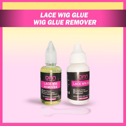 DAN Technology Wig Installation Kit - Wig Glue, Remover, Hair Wax Stick, Edge Control, Cap, Comb, Lace Melting Band, Edge Brush, Alligator Clips