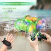 Amphibious RC Car with Lights for Kids 6-12 Year Old,2.4 GHz Remote Control Boat RC Monster Truck 4WD Vehicle Gifts,Waterproof Hand Controlled Boat 360° Rotating Water Beach Pool Toys for Boys Girls