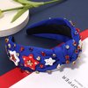 NVENF 4th of July Headbands, American Flag Star Headband Pearl Crystal Rhinestone Knotted Headbands Patriotic 4th of July Accessories Outfits for Women Holiday Gifts (American Flag 8)