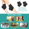 Sibba 3 Pairs Moisturizing Heel Socks Ventilate Gel Heel Open Toe Socks Soft Silicone Socks for Dry Hard Cracked Skin Breathable Reusable SPA Foot Protector Day Night Care Skin