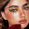 20pcs /10 Pairs Eye shadow Tattoo Sticker Temporary Eye Tattoo Makeup Transfer Stickers Eyeliner Eyeshadow Sticker Snowflake Christmas Tree Snowman for Women Christmas Masquerade Party