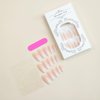 Press on Nails Short Almond Fake Nails Nude Gradient Nails Press Ons Glossy Natural False Nails Stick Glue on Nails for Women 24Pcs