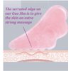 Gua Sha Massage Tool for Scraping Facial and Body Skin Massage made of Rose Quartz Stone for Acupressure Scrapper Gua Sha Facial Tools (wing)