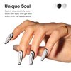 Gellen Gel Nail Polish Kit, 6 Colors White Gray Black Glitter Gel Polish Set,Soak off Nail Polish Kit Nail Lamp Manicure Nail Art DIY Salon Home Holiday Valentine Gift for Girl