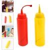 STOBOK 2Pcs Fake Mustard and Ketchup Bottle Funny Fake Salad Dressing Bottle Prank Toys Phoney Condiment Squirt Bottle Toy for Adults Kids Halloween Party