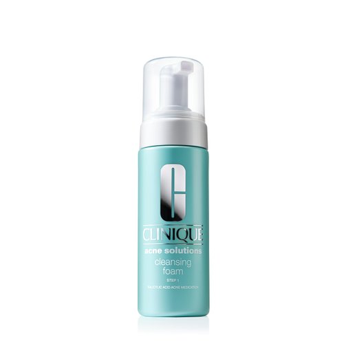 Clinique Acne Solutions Daily Foam Cleanser With 1.5% Salicylic Acid For Very Dry to Oily Skin Types | Prevents Acne + Unclogs Pores, 4.2 Fl Oz
