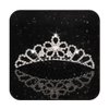 Kilshye Silver Tiara Comb Wedding Crown Hair Comb Rhinestone Princess Tiaras Birthday Costume Crowns for Girls and Women (A)