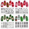 4 Pieces Christmas Nail Stamping Plates Set Snowflakes Elk Nail Art Plates Templates Christmas Tree Santa Claus Nail Stamper Xmas Snowman Printing Nail Polish Stamping Template Winter Nail Art Tools