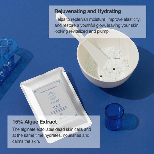 OxygenCeuticals RT Mask, Premium Peel Off Algae Mask, Rejuvenating and Anti Aging Peel Off Mask, 30 gram/1 oz (5 Packs)