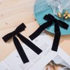 HINZIC 3Pcs 4.72inch Velvet Hair Bow Clips Black Hair Bows Hair Ribbons Christmas Wedding Prom Hair Styling Accessories for Women Thin Hair