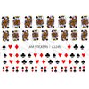 Playing Cards Vegas Water Nail Art Transfers Stickers Decals - Set of 60 - A1245
