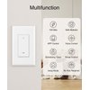 GHome Smart Switch, 2.4Ghz Wi-Fi Light Switch Compatible with Alexa, Google Home, Neutral Wire Required, Single-Pole,UL Certified,Voice Control and Timer, No Hub Required,1 Pack, White (SW5-1)
