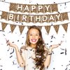 Leopard Print Happy Birthday Banner, Cheetah Print Pennant Banner, Cheetah Birthday Decorations, Cheetah Party Decorations, Jungle Safari Animal Print Baby Shower Theme Birthday Party Supplies