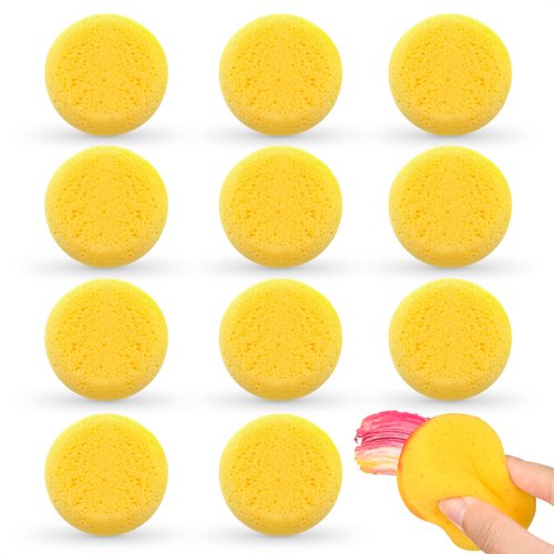 12 Pcs Face Paint Sponges for Acrylic Painting - Face Painting Sponges Pottery Sponges for Clay T...