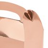 Juvale 24-Pack Treat Boxes - Candy Gable Boxes for Party Favors, Birthday, Wedding, Baby Shower (Rose Gold, 6.2x3.5x3.6 In)