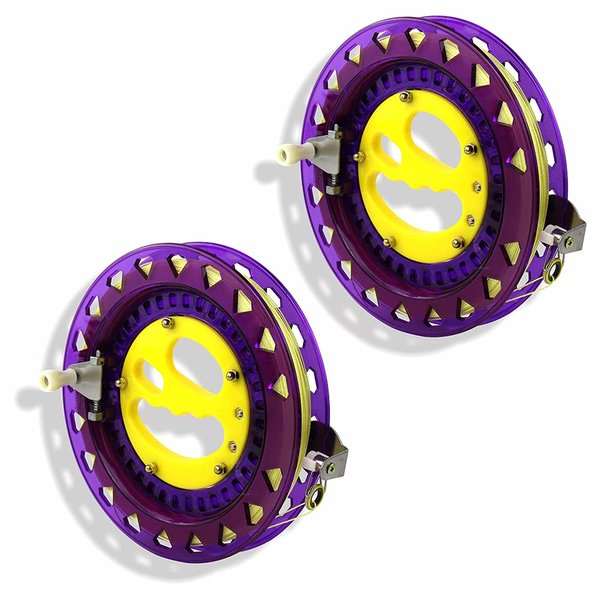 Tellyouwin 2PCS Kite String with Reel 8 Inch Kite Winder with 1312ft Kite String Kite Reel Professional Kite Line Outdoor Kite Accessories for Adults (Purple)