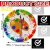 GOGUOGOFA 50 Pcs Art Paint Paper Plates Art Painting Party Supplies 7" Art Paint Dessert Plates Art Painting Plates for Painting Theme Baby Shower Art Paint Birthday Party Decorations