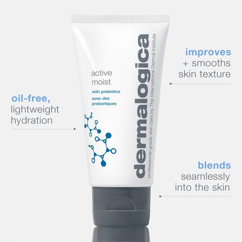Dermalogica Active Moist Face Moisturizer, Oil-Free Lightweight Daily Hydrating Lotion, Helps Improve Skin Texture and Combat Surface Dehydration for Women and Men - 3.4 fl oz