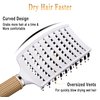Detangling Brush Boar Bristles Set KTKUDY Hair Brush Curved and Vented Detangler Brush for Women Men Kids Wet and Dry Hair (Black&White)