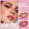 HOSAILY Magic Color Changing Lip Oil with Brown Lip Liner,Big Brush Head Hydrating Non-Sticky Moisturizing Lightweight Pink Glitter Tinted Lip Gloss for Women Plumping Lip Glow Oil for Dry Lips Makeup