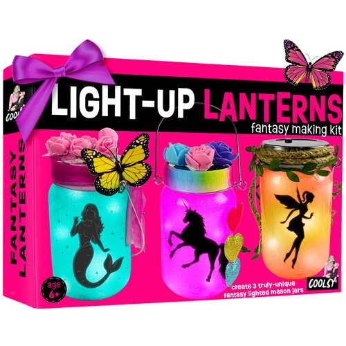 Light-up Unicorn Fairy & Mermaid Lanterns Craft Kit – Christmas Gifts for 8 9 10 11 12 Year Old Girls - Creative Art Girl Toys 8-10 Years Old and Up - Craft Kits for Girls Ages 8-12 - Tween Gift Ideas