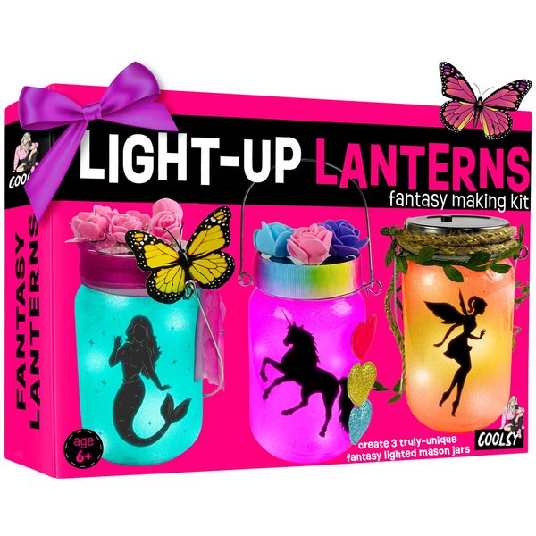 Light-up Unicorn Fairy & Mermaid Lanterns Craft Kit – Christmas Gifts for 8 9 10 11 12 Year Old Girls - Creative Art Girl Toys 8-10 Years Old and Up - Craft Kits for Girls Ages 8-12 - Tween Gift Ideas