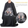 Vtrem Barber Cape with Viewing Window Professional Salon Cape Transparent Cutting Hair Cloth with Closure, Black