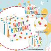 HFBOBP 50PCS Happy Birthday Paper Napkins 13 x 13 Inches Luncheon Napkins Cocktail Napkins Disposable Colourful Dots Theme Decorations Supplies for Kids Birthday, Baby Shower Party
