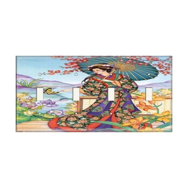 Four Switch Plate - Oriental Woman
