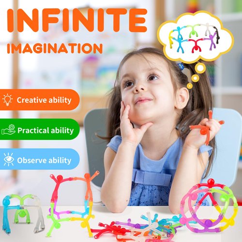 YOTNUS 24Pcs Magnetic Toys, Magnet Men for Travel Toys, Fridge Magnets Funny, Cute Magnets for Kids and Adults, Magnetic People Colorful Mini Toys for Refrigerator, Whiteboard, Desk Decoration