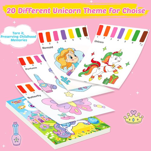 FEREDO KIDS Watercolor Painting Paper for Toddler: Easter Basket Stuffer Mess Free Paint Water Coloring Book, Unicorn Art Craft Drawing Paper for Boy Girl Travel Gift Toy Valentine for Ages 3 4 5 6