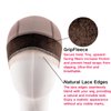 Isshin Beauty Wig Grip Cap Women Adjustable: Wig Gripper with Ear-Cutouts Natural Lace Edge - Gluless Non Slip-Off Band with Velcro No-Headache Comfortable Breathable (Brown)