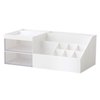 Marknor Cosmetic/Makeup Vanity Organizer Box, Mini Desk Storage for Office Supplies, Bathroom Counter or Dresser, White
