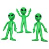 Zugar Land Bendable Rubber Green Aliens (3.75") Action Figures Bendable UFO Aliens Limbs Sensory Stress Relief Fidget Toys. Great Party Favor Trick or Treat Supplies (6 Aliens)