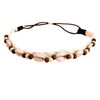 ZCYYYS Women Girls Shell Headband Beach Headbands with Beads Elastic Weave Hair Band Summer Headpiece TSFD49 (White)