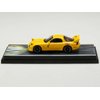 RX-7 (FD3S) RHD (Right Hand Drive) Yellow RedSuns with Keisuke Takahashi Driver Figure Initial D (1995-2013) Manga 1/64 Diecast Model Car by Hobby Japan HJ643007BDY