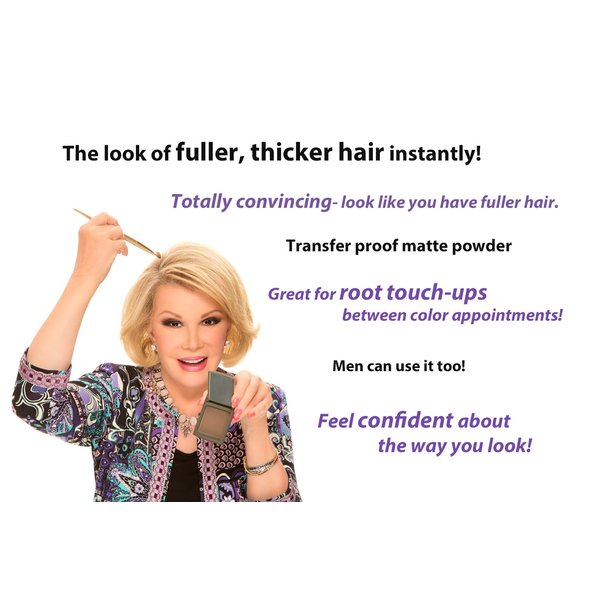 Joan Rivers Great Hair Day Fill-In Powder Duo- Root Cover Up for Thinning Hair - Thicker and Fuller Hair - 2 Pack (Light Blonde)