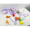 Toddler Kitchen Accessories, Toy Pots and Pans for Kids Kitchen Set, Pretend Cooking Toys for Boys and Girls Aged 3 4 5 6(Purple)
