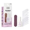Kiss New York Nail Repair Kit for Damage Nails, Broken Cracked and Weak Nails, Biotin Infused Nail Glue, Nail File, and 2 Nail Wraps, Made in Korea