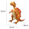 Self standing Dinosaur Tyrannosaurus Animal Balloons for Birthday Party Baby Shower Decoration Kit Inflatable Party Supplies Decorations Gift Kids and Adults (3D Spinosaurus Yellow)