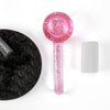 CIBLUTY Facial Ice beauty ball- 2PC Globes Pink Facial Roller for Cold or Hot Skin Massagers Globe Durable Quartz Glass for Face and Eye Rollers Reduce Puffiness