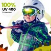 OutdoorMaster Kids Ski Goggles - Helmet Compatible Snow Goggles for Boys & Girls with 100% UV Protection (Color pattern Frame + VLT 13% Grey Lens with Full REVO Gold)
