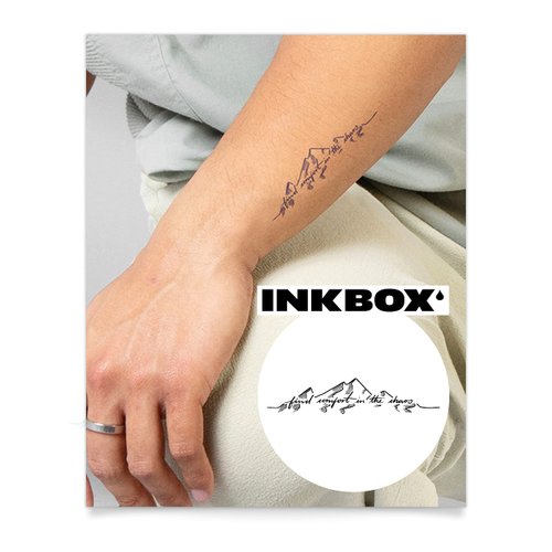 Inkbox Temporary Tattoos, Semi-Permanent Tattoo, One Premium Easy Long Lasting, Water-Resistant Temp Tattoo with For Now Ink - Lasts 1-2 Weeks, Alleviate, 5 x 2 in