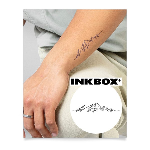 Inkbox Temporary Tattoos, Semi-Permanent Tattoo, One Premium Easy Long Lasting, Water-Resistant Temp Tattoo with For Now Ink - Lasts 1-2 Weeks, Alleviate, 5 x 2 in