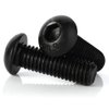 M6 x 16mm Button Head Hex Socket Cap Screws Bolts, 10.9 Grade Alloy Steel, Black Oxide Finish, Fully Threaded, 25 PCS