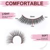 SONAFEEL False Eyelashes Natural Look for glasses wears Short Cat Eye Lashes Pack 13mm 14Pairs 3d Mink Lashes Reusable Handmade Fake Eyelashes