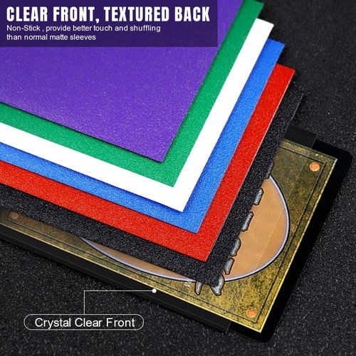 600CT MTG Card Sleeves, Clear Front Textured Back Card Sleeves Deck Card Protectors, Standard Size Card Sleeves for Magic The Gathering, Baseball Card, Sports Cards, Game Card