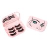 False Eyelash Case Lash Case Organizer Lash Container Box Empty Cosmetic Case Magnetic Eyelashes Storage Box with Mirror , Eyelashes Packaging Travel Storage Box Eyelash Bag(Light Pink)